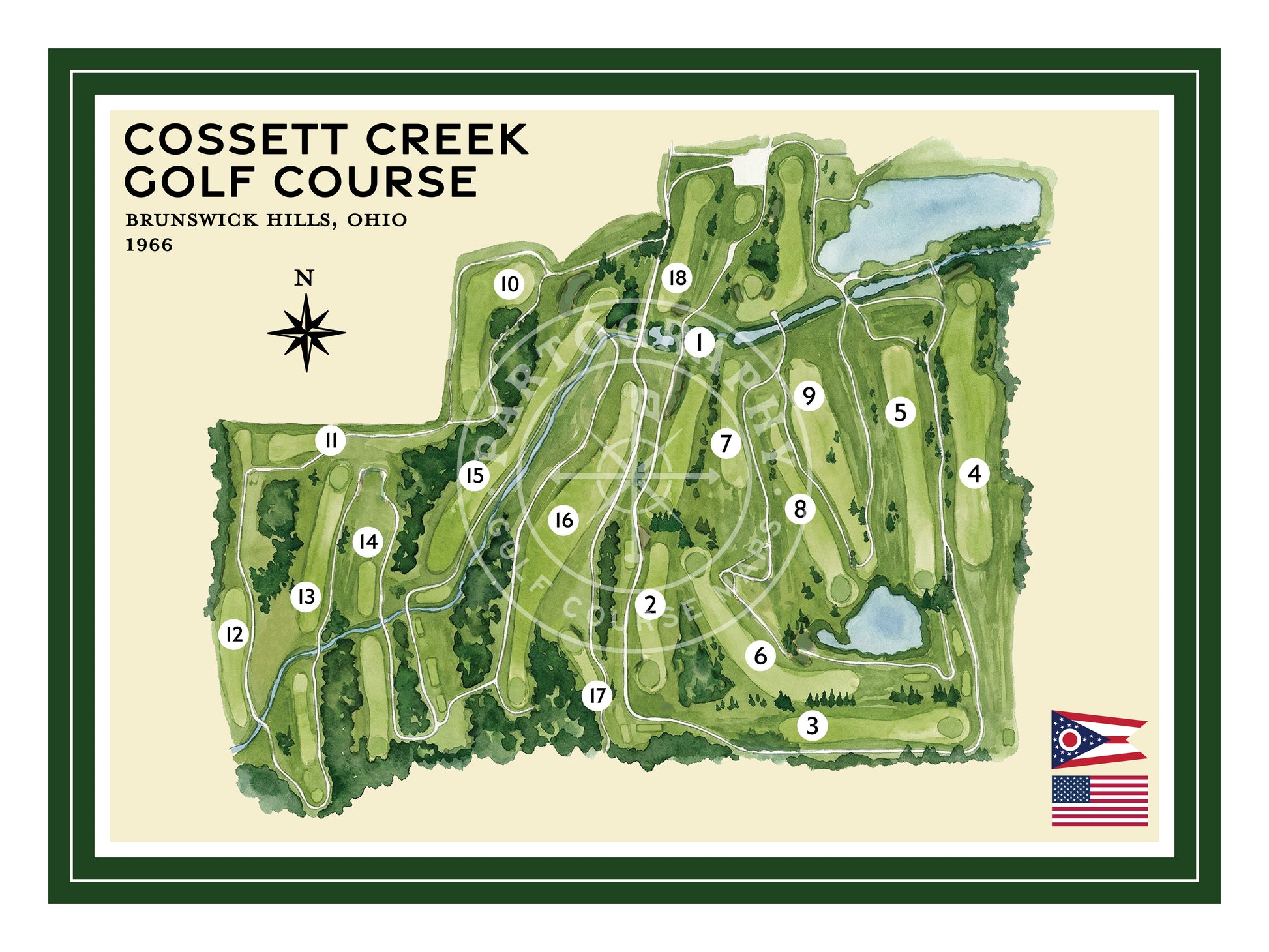 Cossett Creek golf course map