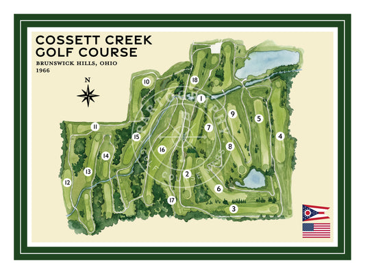 Cossett Creek golf course map