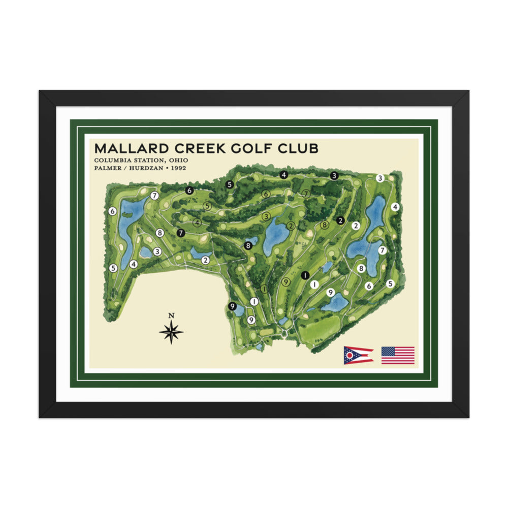 Mallard Creek Golf Club framed black