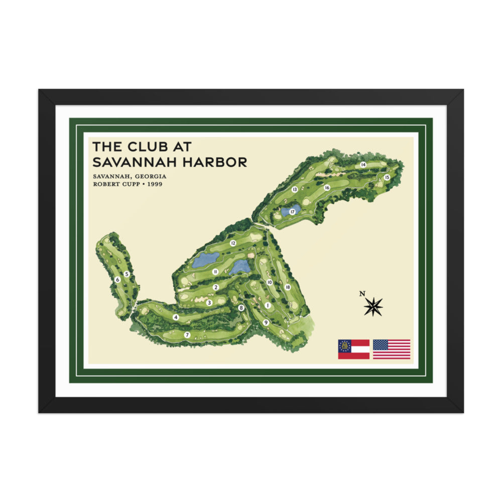 The Club at Savannah Harbor framed black