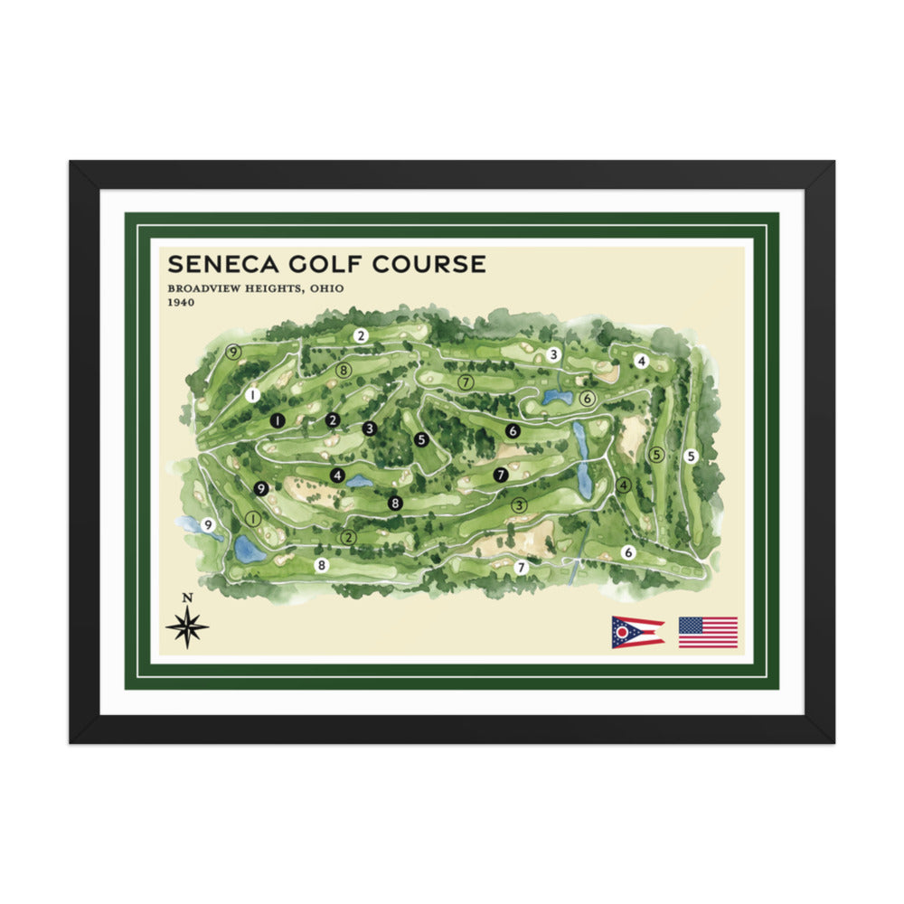 Seneca Golf Course framed black