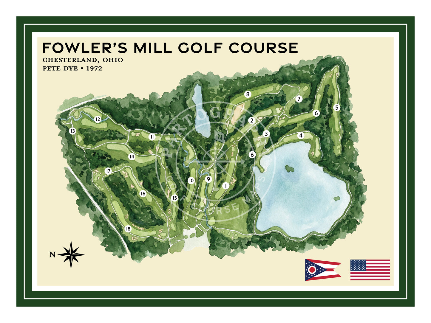 Fowlers Mill golf course map