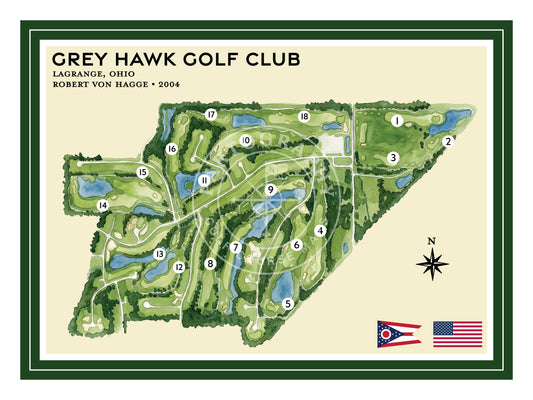 Grey Hawk golf course map