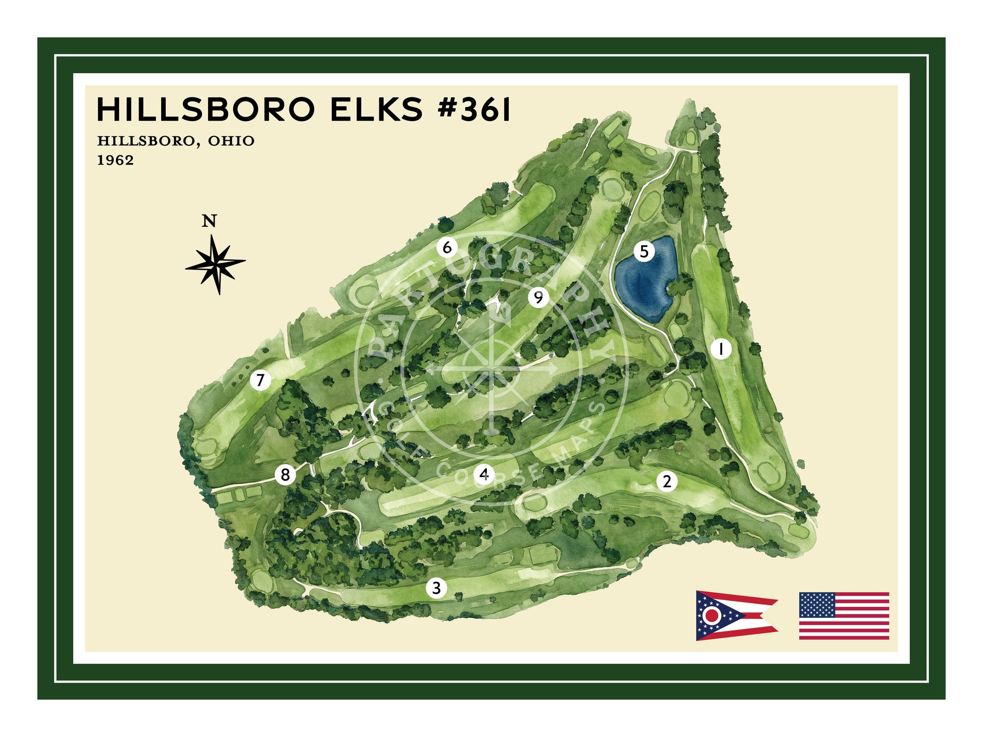 Hillsboro Elks golf course map
