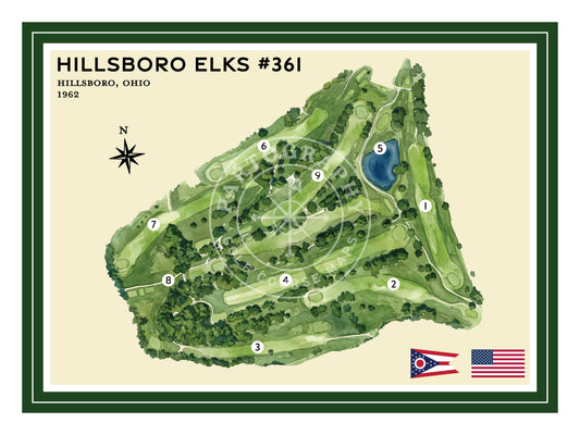 Hillsboro Elks golf course map