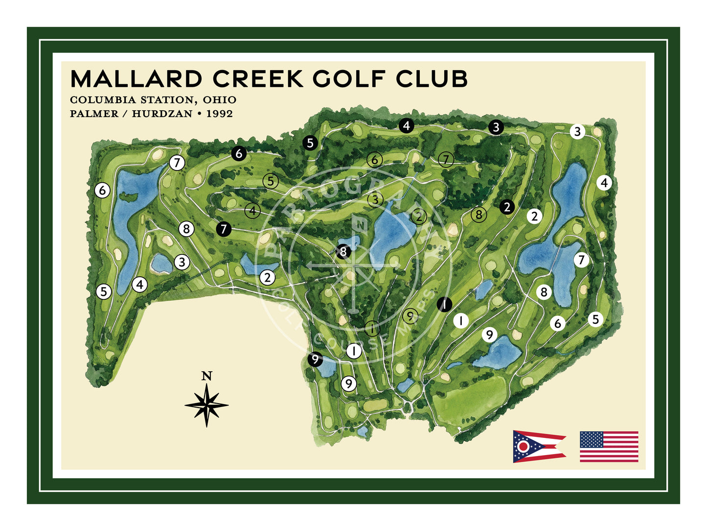 Mallard Creek golf course map