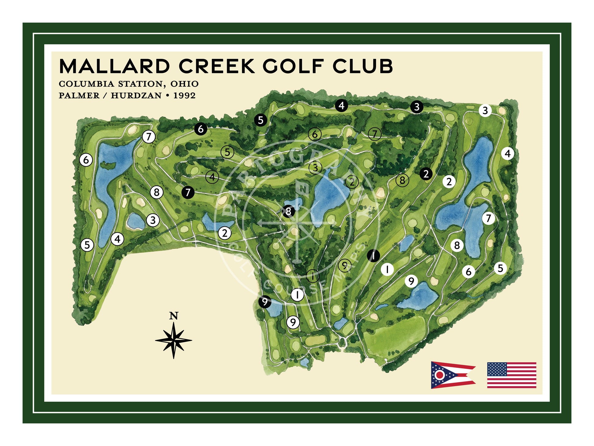 Mallard Creek golf course map