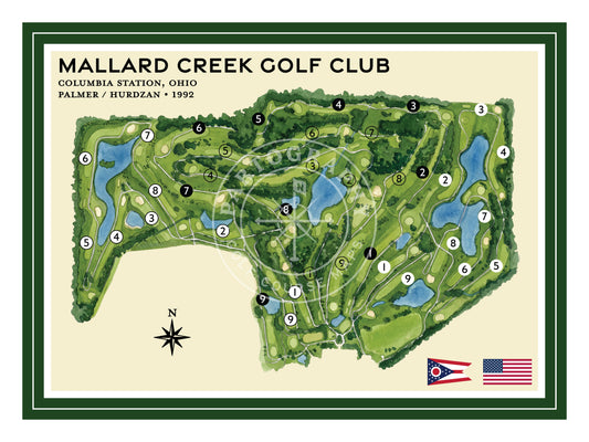 Mallard Creek golf course map