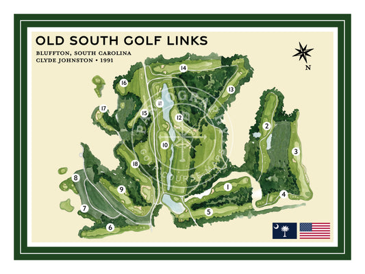 Old South golf course map