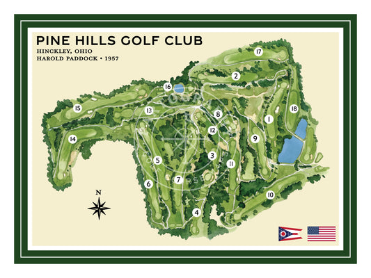 Pine Hills golf course map