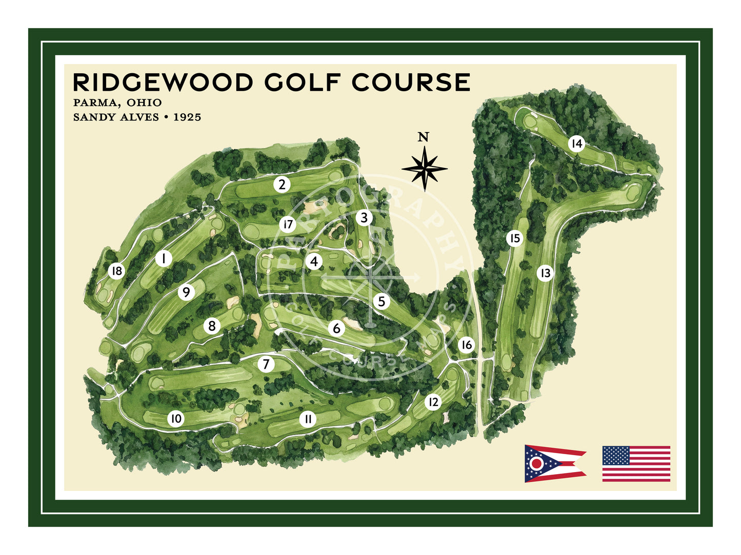 Ridgewood golf course map