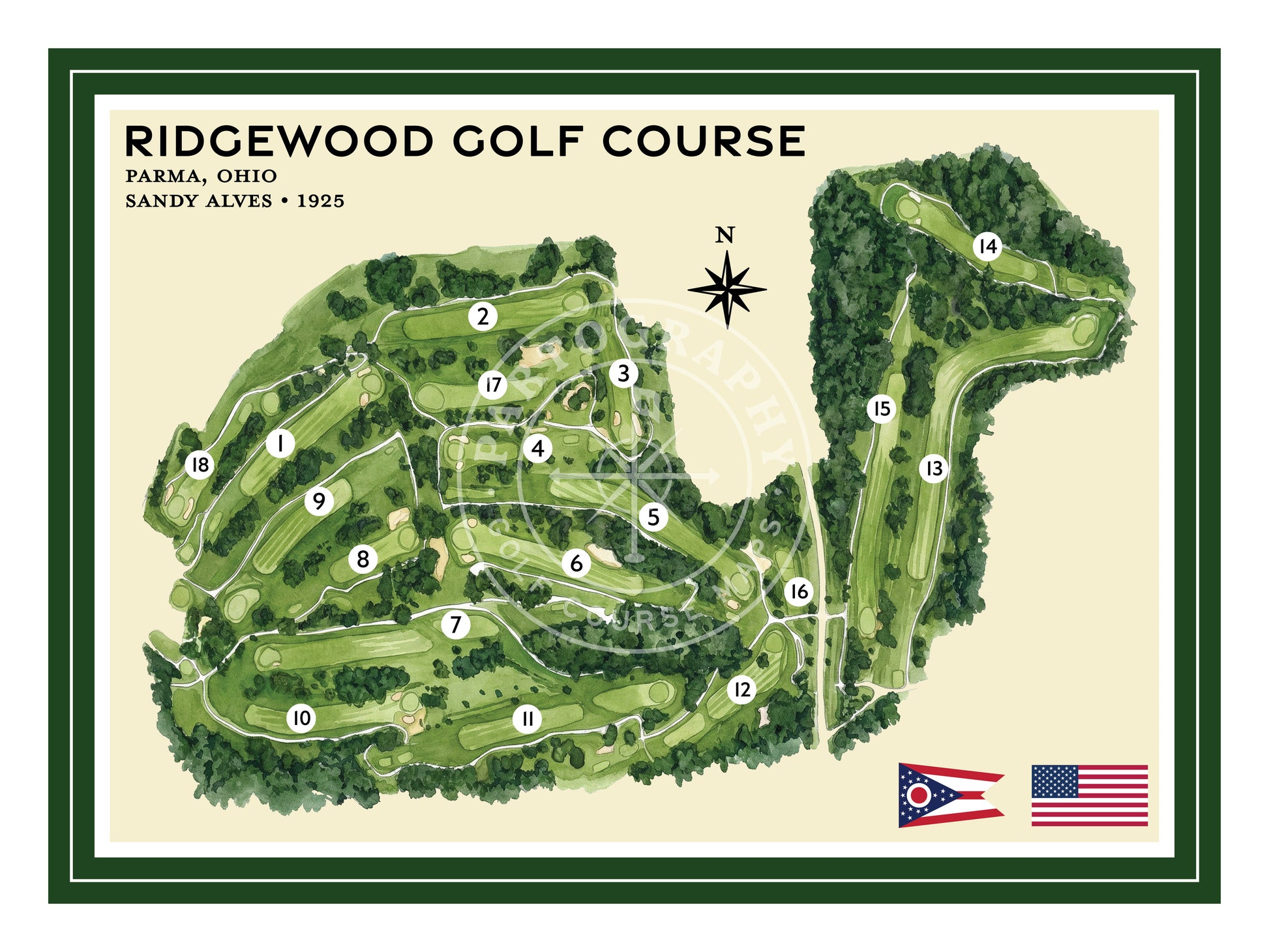 Ridgewood golf course map