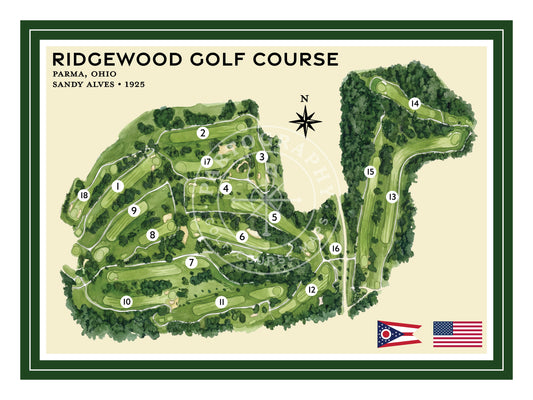 Ridgewood golf course map