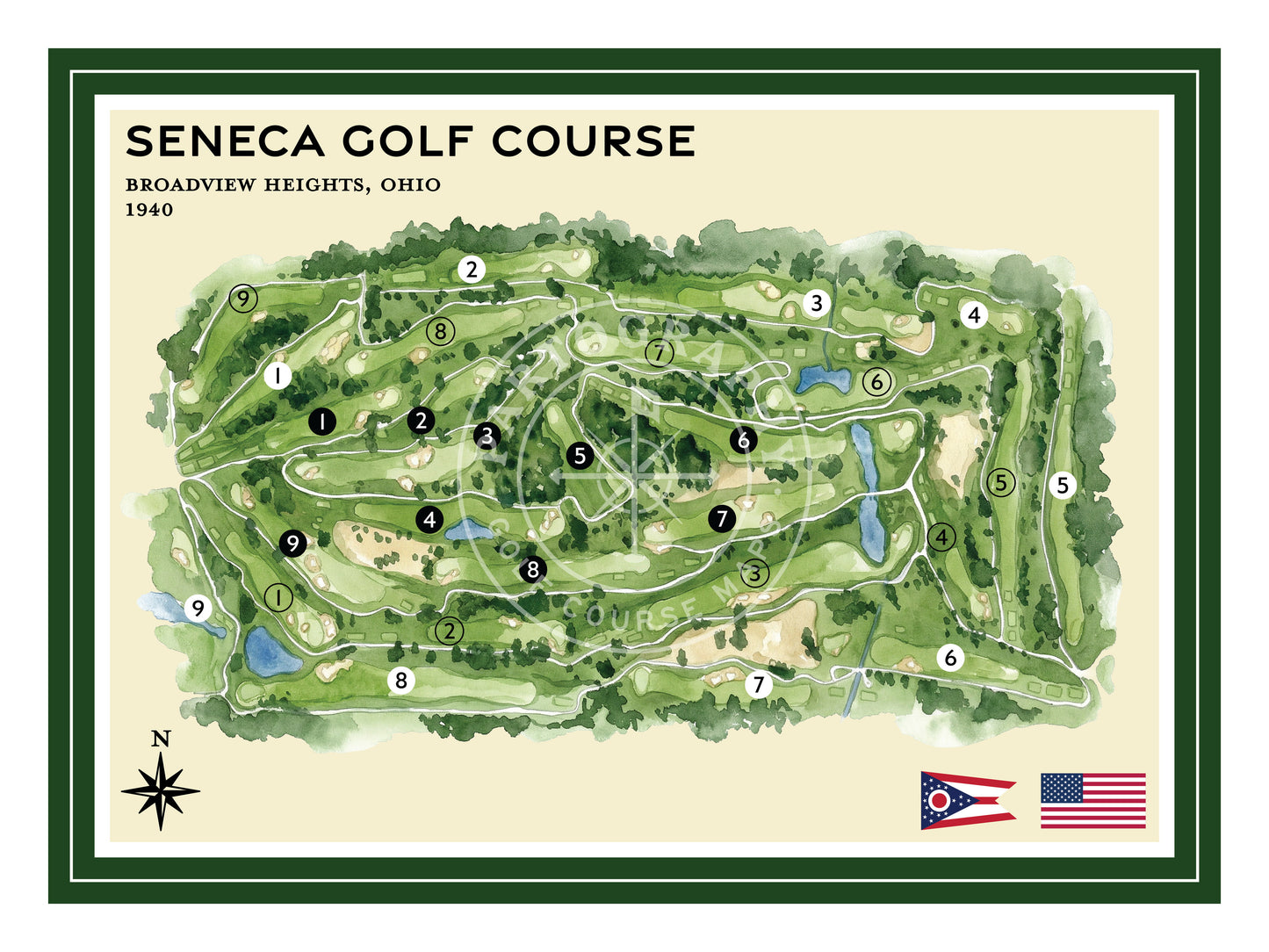 Seneca golf course map
