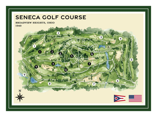 Seneca golf course map