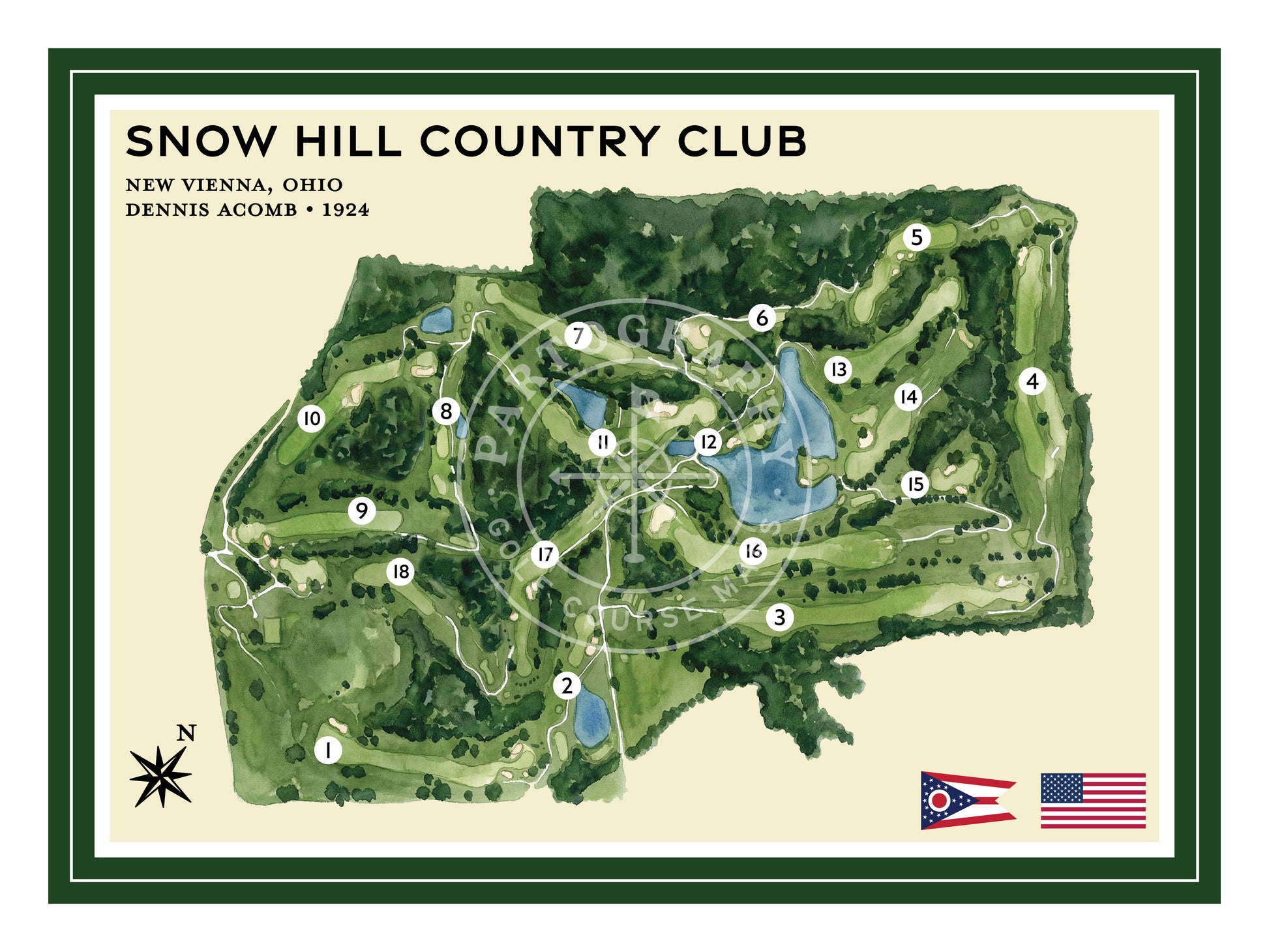 Snow Hill golf course map