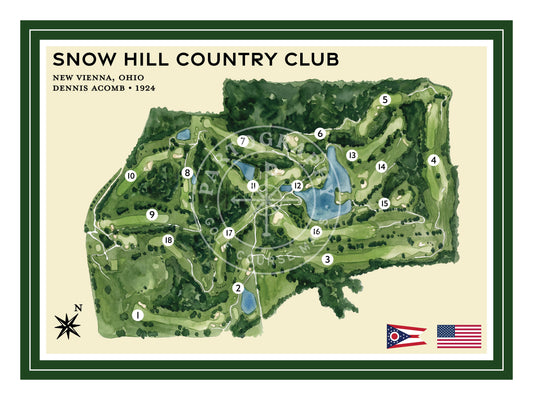 Snow Hill golf course map