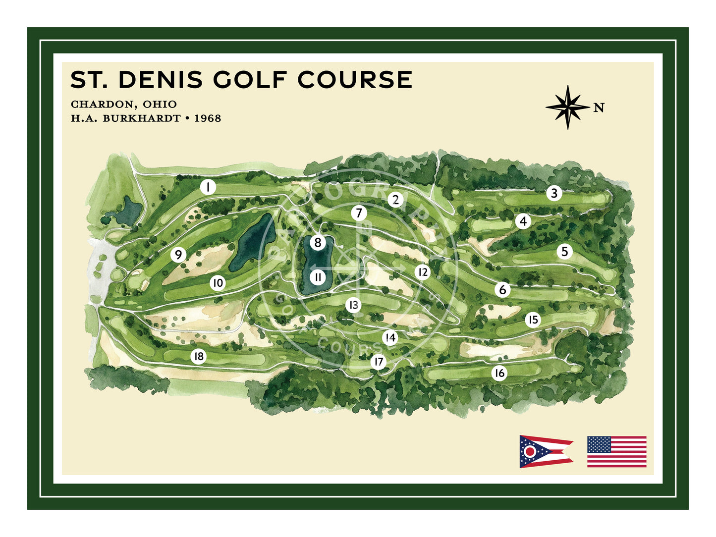 St Denis golf course map