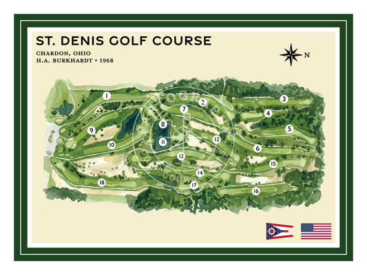 St Denis golf course map